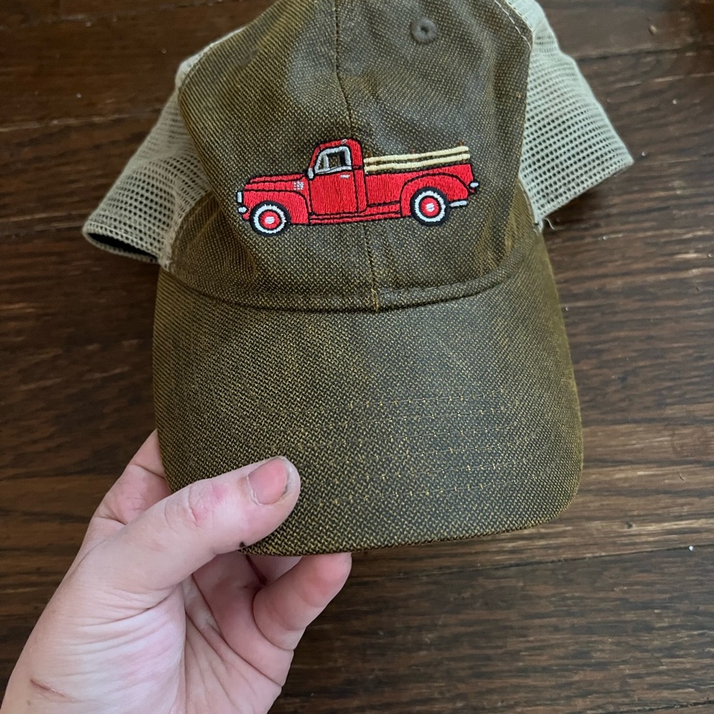 Womens Trucker Hat with Red Truck Design